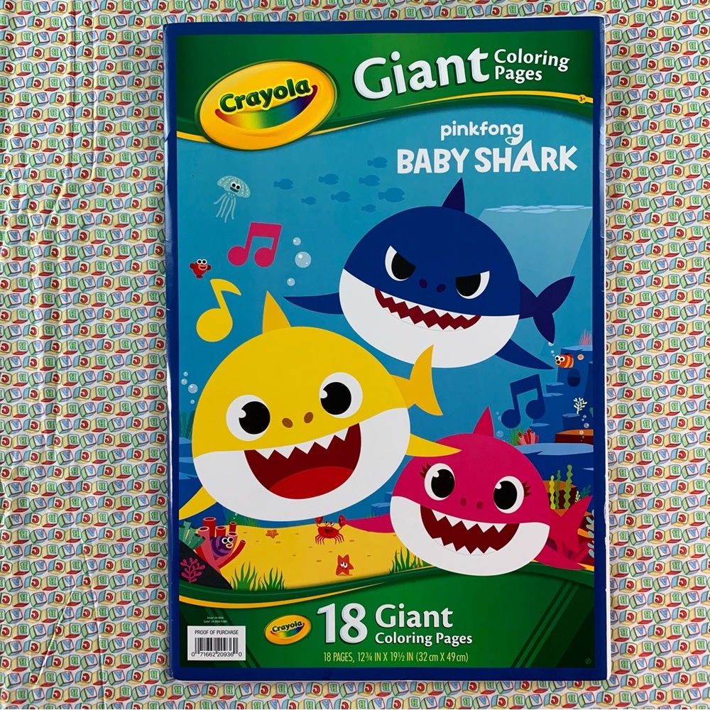 Crayola Pinkfong Baby Shark Giant Coloring Pages.